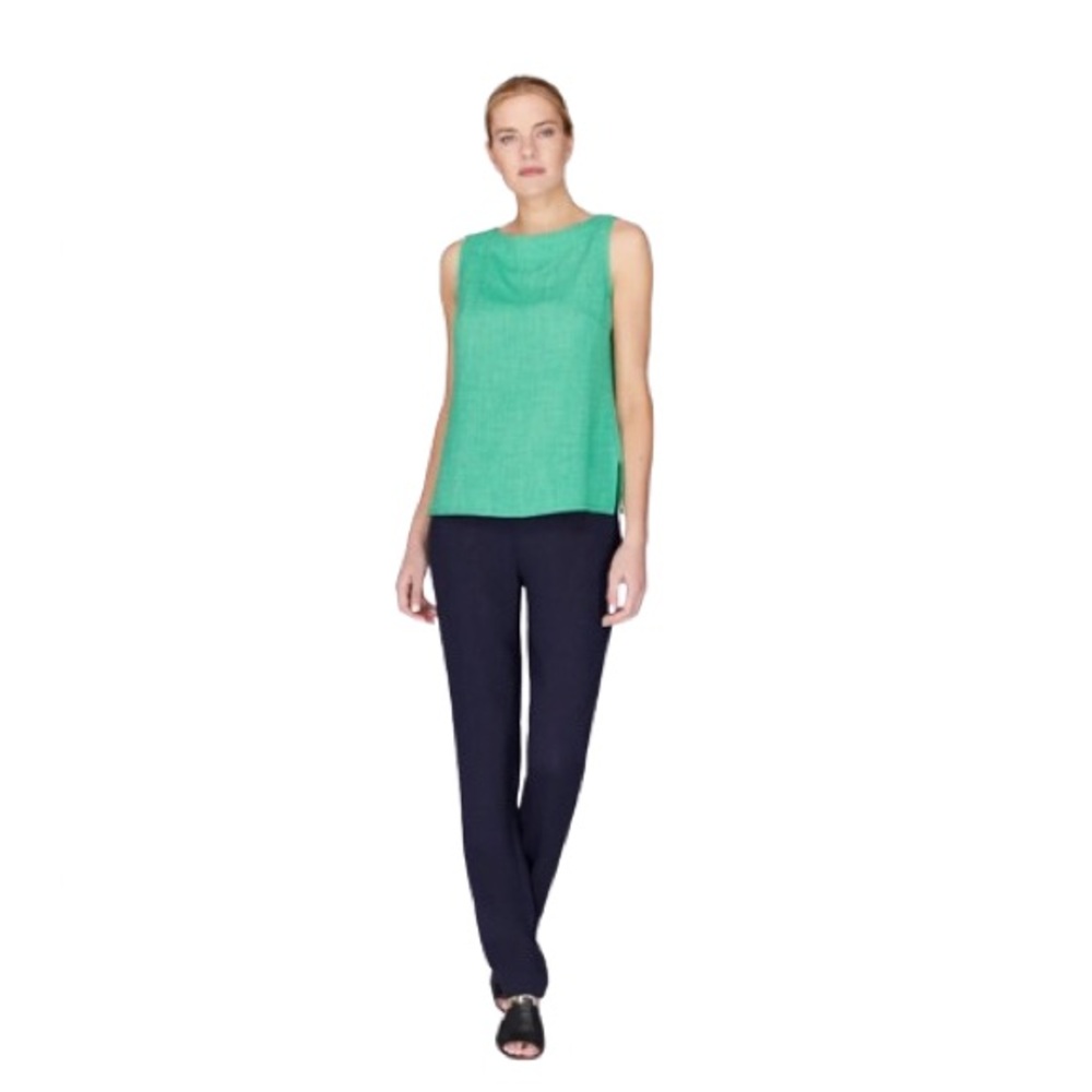 Emmelle Linen-like Narrow Leg Black Pant Size S